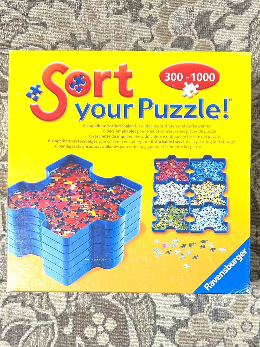 Ravensburger Sort Your Puzzle: 6 Stackable Interlocking Sorting Trays